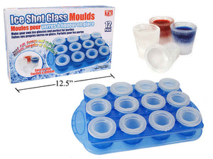 Ice shot molds with serving tray, in box- 12 per case