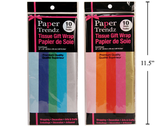 Tissue Wrappng Paper, 2asst., 5Col Asst. 5 colour-Tissue Paper - 96 per master case