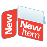 Shelf Tags "New Item" right angle & flat mount- 25 per case
