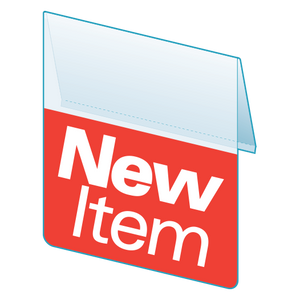 Shelf Tags "New Item" right angle & flat mount- 25 per case