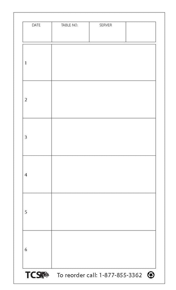 Lined Server Note Pads - 200 per case