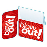Shelf Tags "Blow Out" right angle and flat mount- 25 per case