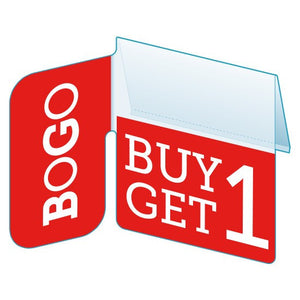 Shelf Tags "BOGO" right angle & flat mount - 25 per case