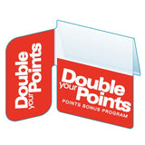 Shelf Tags "Double Points" right angle & flat mount - 25 per case