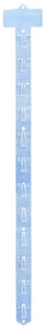 Plastic product merchandiser hanging strips - 25 units per case