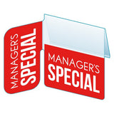 Shelf Tag "Managers Special" with right angle or flat mount- 25 per case