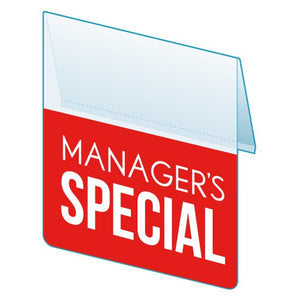 Shelf Tag "Managers Special" with right angle or flat mount- 25 per case