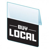 Shelf Tags- Buy Local- 25 tags per case- right angle and flat mount design