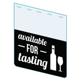 Shelf Tags "Available for Tasting" right angle & flat mount- 25 per case