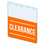 Shelf Tags "Clearance" right angle & flat mount - 25 per case