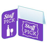Shelf Tags "Staff Pick" right angle & flat mount- 25 per case